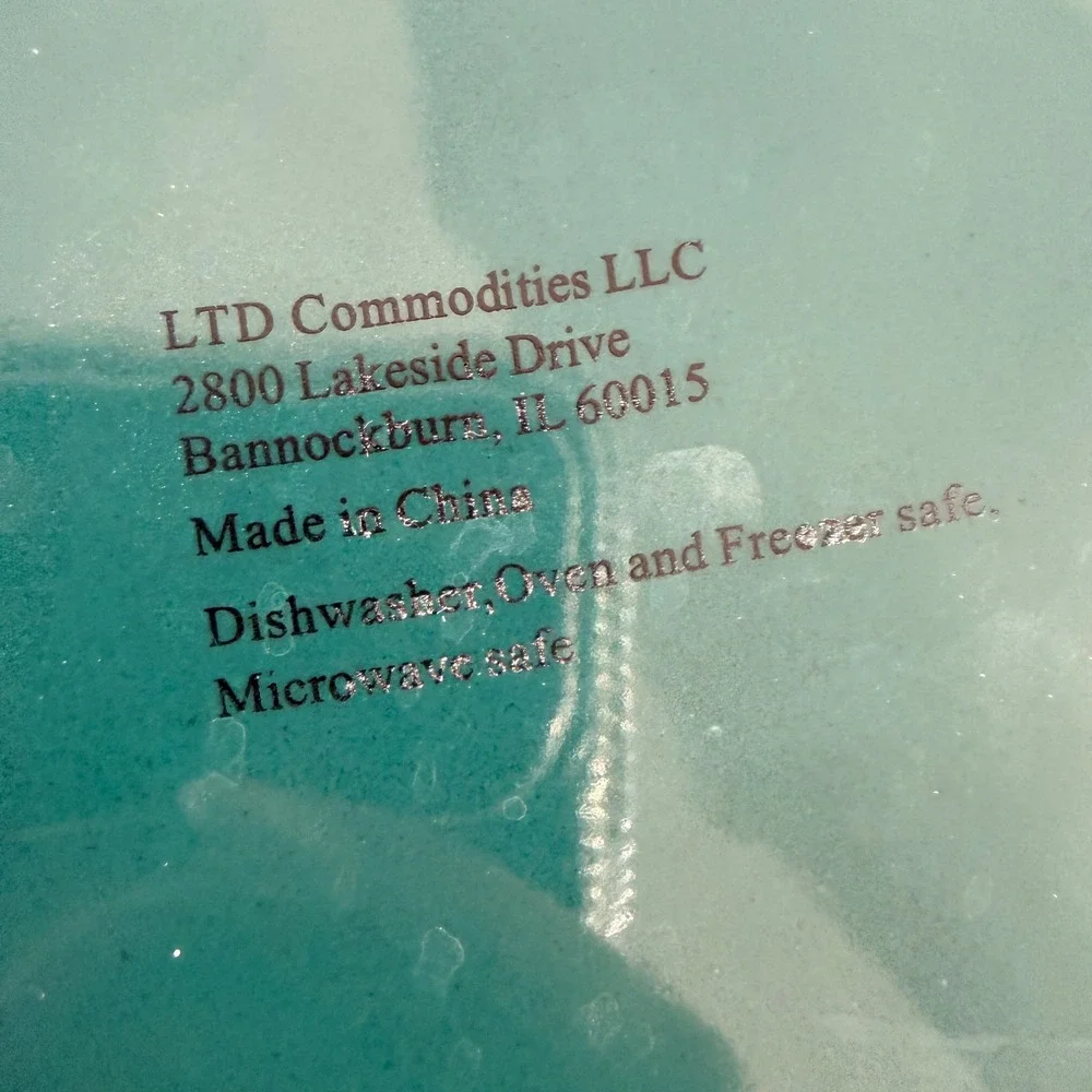 LTD Commodities Teal Ceramic Chip & Dip Serving Platter Bowl Reactive Glaze